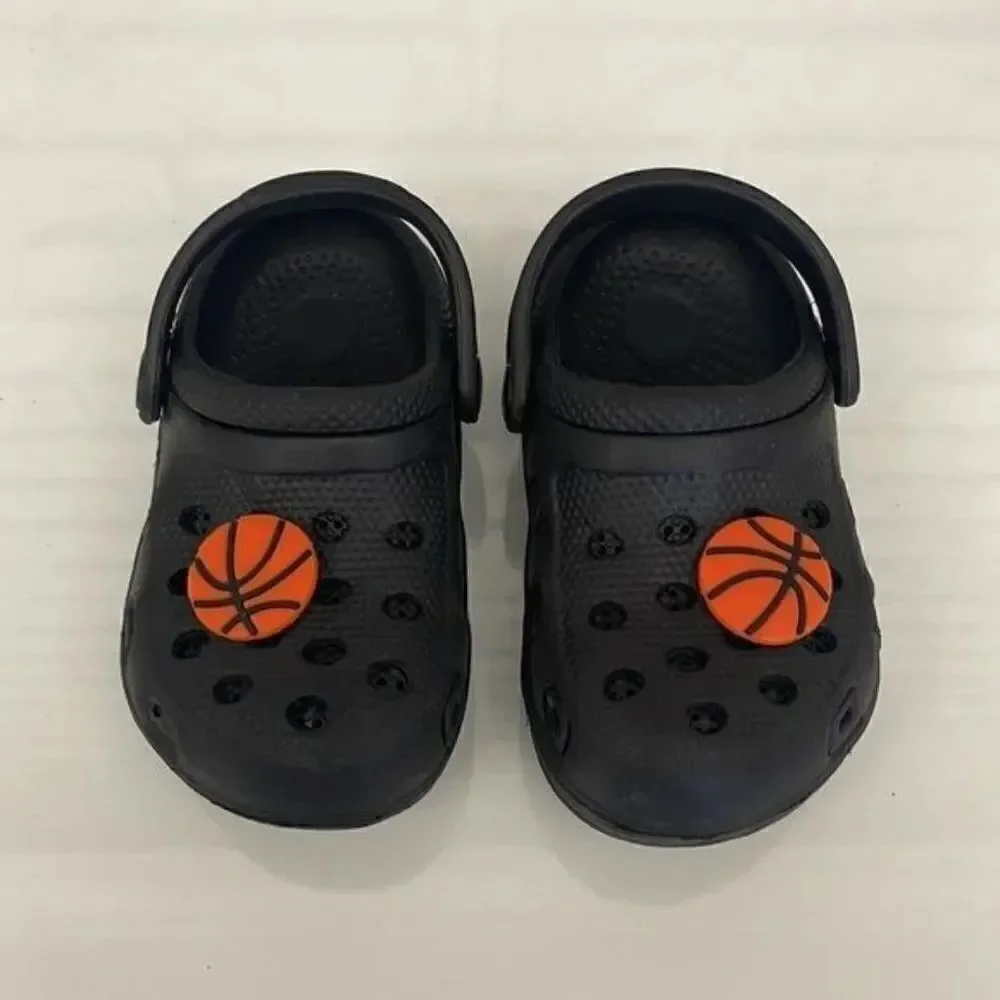 Kids Black Rubber Slip-on shoes Size C 24